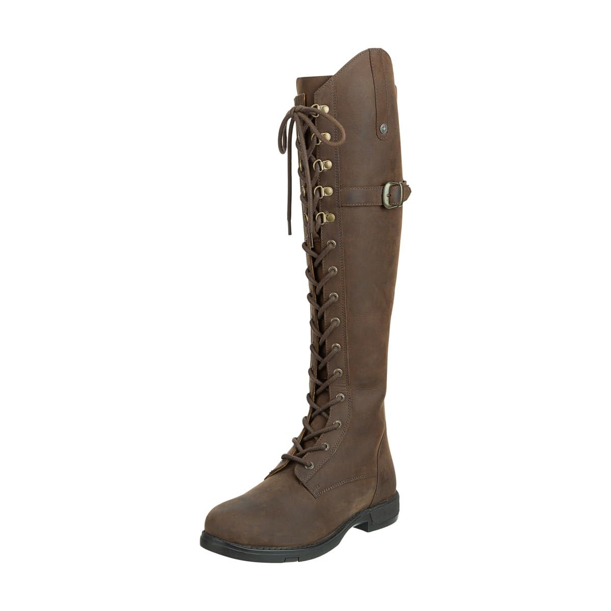 SUEDWIND FOOTWEAR Leder Reitstiefel für Damen Longford All Year Waterproof – Stiefel zum Reiten – Polo-Schnürung, Reißverschluss & Ortholite-Innensohle – schwarz o. braun – Gr. 36-43