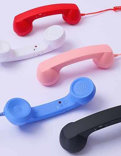 Miniatura 6 de 2026 Retro Phone Handset, Pop Phone RetroHandset,Type-C Phone Handset for Calls,Mobile Video Conferences, Meetings (Red)