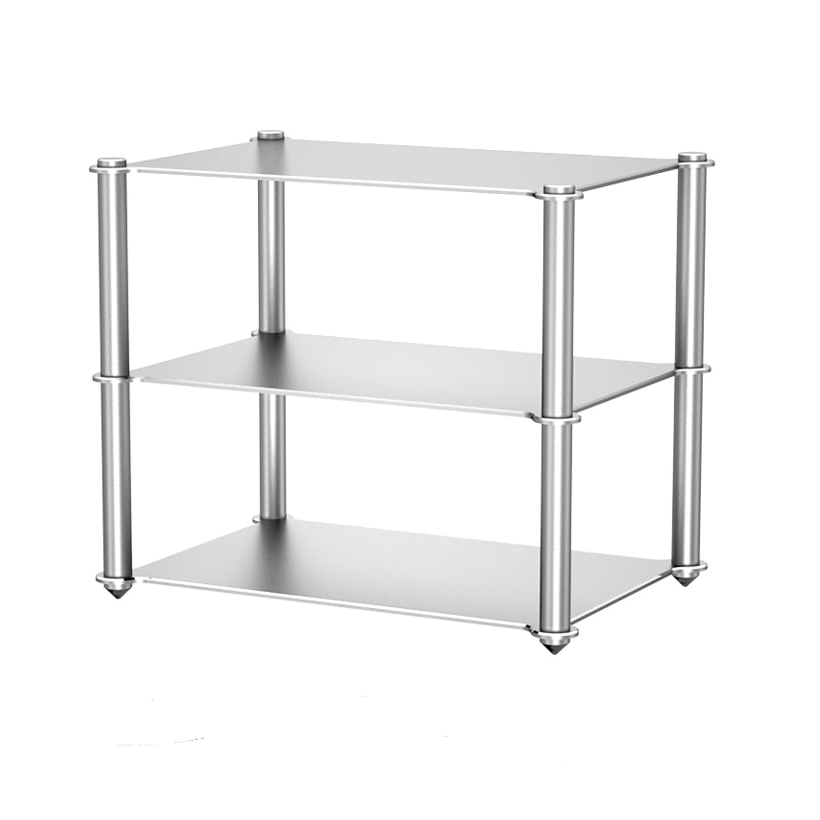 Support de lecteur multimédia AV à 3 niveaux pour amplificateur HiFi et étagère audio-vidéo Étagère amovible Support de rangement audio pour salon et salle de jeux – Design durable et élégant