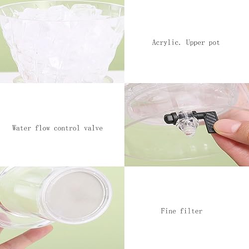 Miniatura 4 de ASSICON Cafetera de aluminio con sifón de equilibrio de espresso con jarra de vidrio de borosilicato alto, cafetera de café con sifón en frío con