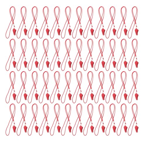 Whistles Plásticos Rojos Paquete 50 Unidades Kisangel miniatura 1