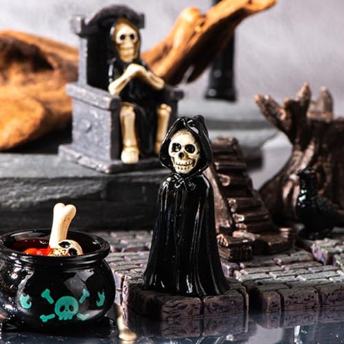 1 Pc Mini Halloween Ornament, Tiny Resin Figurine for Terrarium Garden，A - image 6
