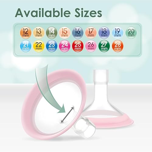 Miniatura 83 de Maymom MyFit Crater Series - Protector de pecho pequeño de 0.394 in con diseño de dos piezas compatible con piezas de bomba Medela; reemplazo de