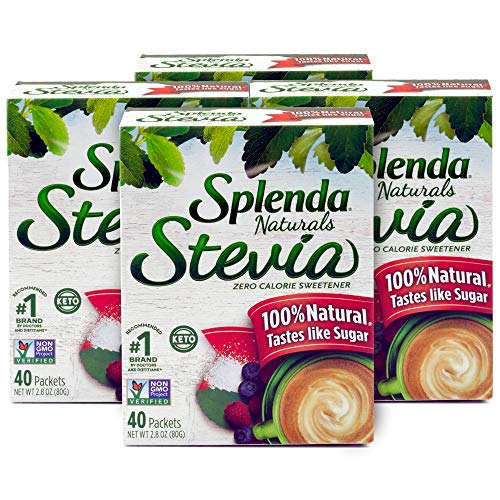 Splenda Naturals Stevia No Calorie Sweetener Single Serve Granulated Packets (40 Count, Pack of 4)