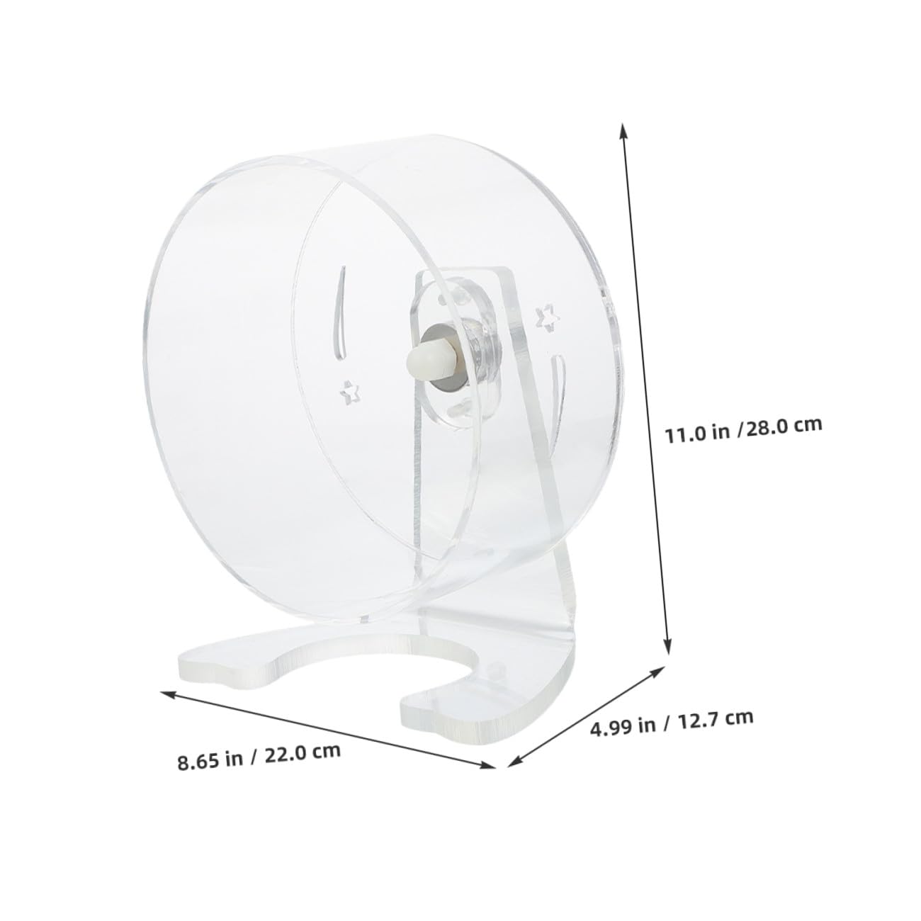 Abaodam Rueda para Hámster Transparente con Soporte Silenciosa para Ejercicio Saludable Superficie Amplia y Resistente para Gerbil y Chinchilla Jaulas Pequeñas