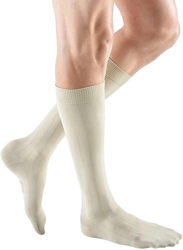 Miniatura 9 de mediven Medias de compresión clásicas de 30-40 mmHg para hombre, con puntera cerrada, color marrón, II-estándar