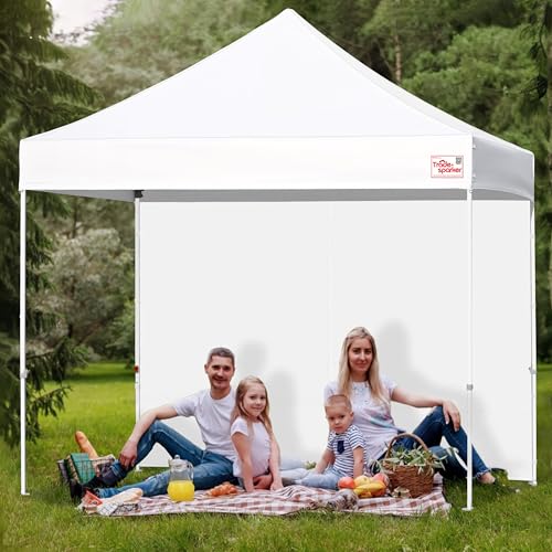 Image of Tradesparker 10x10 Pop Up Canopy Wall with Zipper, 86 inch Height Instant Canopy SunWall Tent Sidewalls for 10x10 Pop Up Tent,1 Pack Sidewall Only,NavyBlue