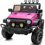 Hikiddo 24V Kids Ride on Car, Electric Cars for Kids Age 3 to 5 with Remote Control, 2x200W Motor - Pink