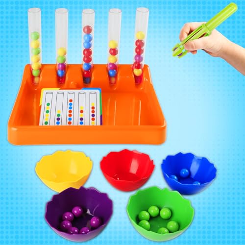 Broytain Counting and Color Sorting Toys for Toddlers,Math Manipulatives Match Games Educational Learning Fine Motor Skills,STEM Preschool Kindergarten Learning Activities - Image 6