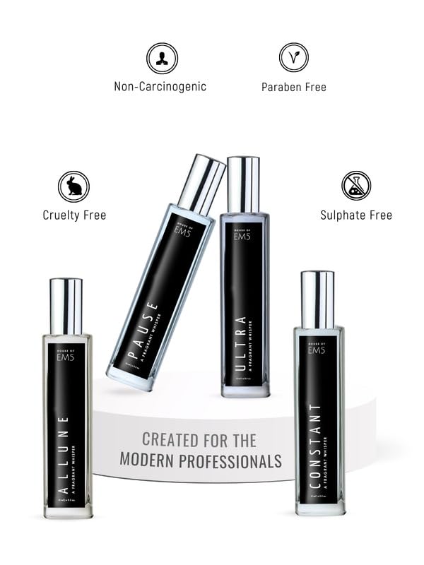 Image of EM5 Combo Pack of 4 - Perfect Office /Everyday Fragrance Set for Men & Women | Eau De Parfum Spray | Gift Set for Him /Her | Compact & Travel Friendly | 15 ml Each