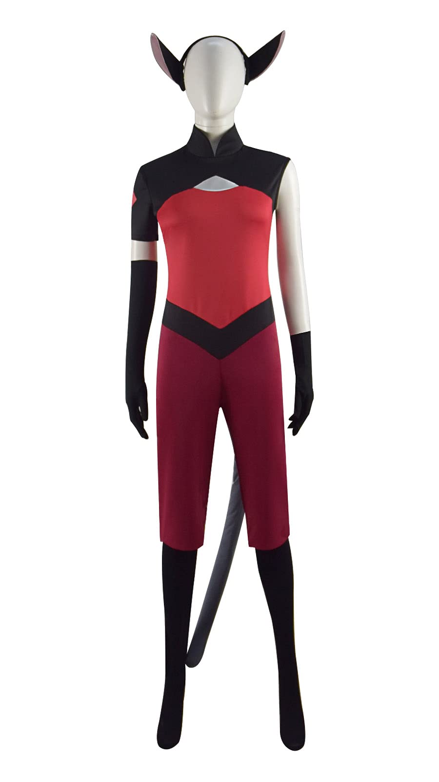 Occipa Catra Costume Kids She Ra Cosplay Uniform Dress Girls Shirt Skirt Full Set with Crown Mask Tail for Halloween