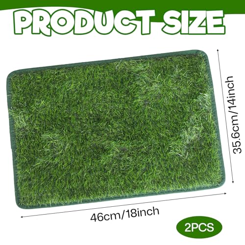 Hundetoilette Welpentoilette, 2 Stück Wiederverwendbar Hundetoilette Ersatzrasen Hundeklo für Zuhause Rasen Training Pee Pads Anwendbar Kleine Hunde(36,5 x 46 cm)