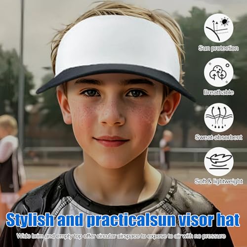 Jastore Kids Quick Drying Visor Hat Sun Hats for Girls Boys Lightweight Sun Protection Hat for Outdoor Activity2