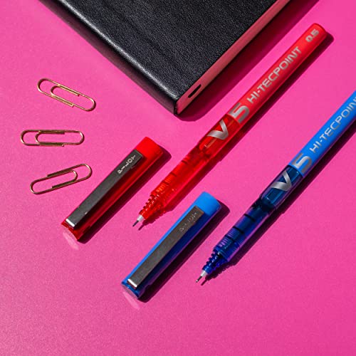 PILOT V5 Hi-Tecpoint Rollerball Pen - Fine 0.5mm Nib - In Envelope Gift Packaging - Pack of 3 (Violet), 3 count (Pack of 1) - Image 4