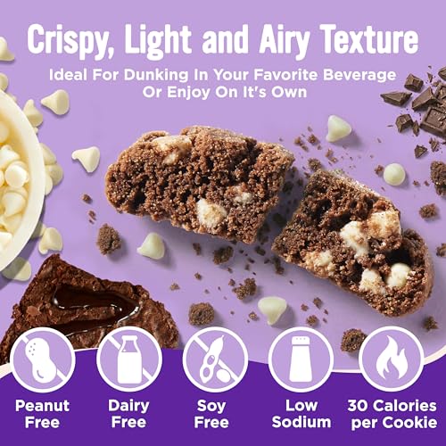 Image of COOPER STREET Twice Baked Brownie Chocolate Biscotti Cookies - Crispy Mini Biscotti Cookies Ideal with Coffee - Traditional Low Calorie Italian Snacks - Kosher, Dairy, Peanut & Soy Free (6 Pack)