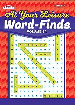 Paperback At Your Leisure Word-Finds Puzzle Book-Word Search Volume 34 Book
