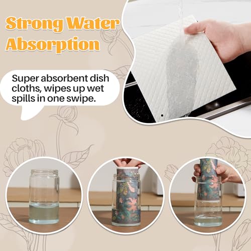 Image of JOYMOOP 6 Pack Dishcloths for Kitchen, Reusable Absorbent Non-Scratch Cleaning Cloths, Washable Quick-Drying Rags for Cookware and Household, 6.7x7.9 Inch