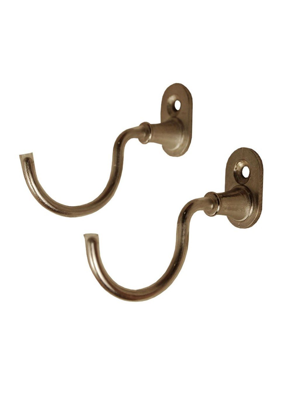 Hanwei 1 pair of black or nickel plated steel wall hooks for swords, Katana Samurai sword holder Nickel-Plated