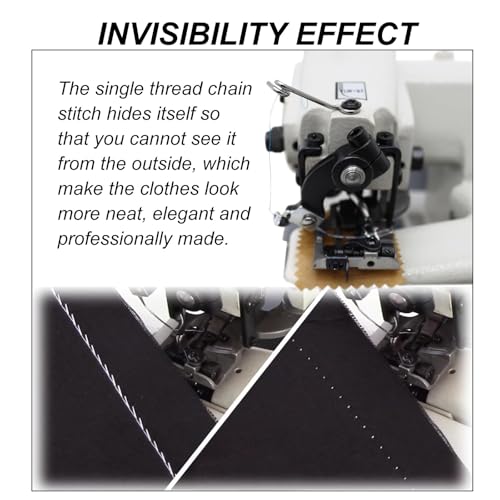 Máquina de coser de dobladillo ciego con pedal de control y placa de trabajo oscilante, ideal para costura ciega | Máquina de coser modista de 110 V