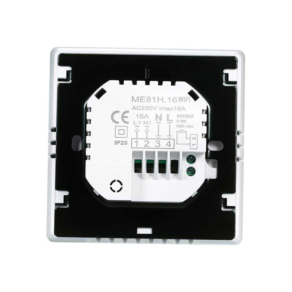 Kavolet Inteligentny termostat Wi-Fi, cyfrowy regulator temperatury, sterowanie aplikacją, ekran dotykowy LCD, programowalne elektryczne ogrzewanie podłogowe, termostat do domu, szkoły, biura, hotelu 16 A