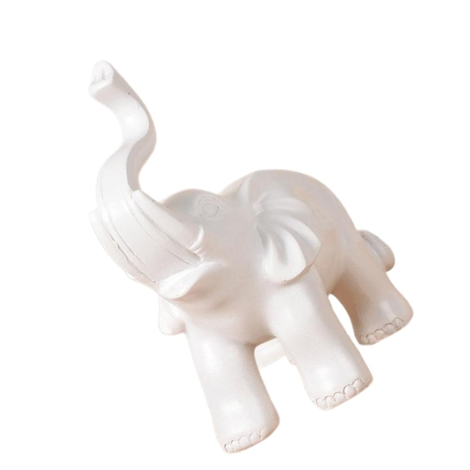 Nueayms White Artistic Elephant Sculpture Resin Decors Statue For Festivals Housewarming Home Decors Home Desk
