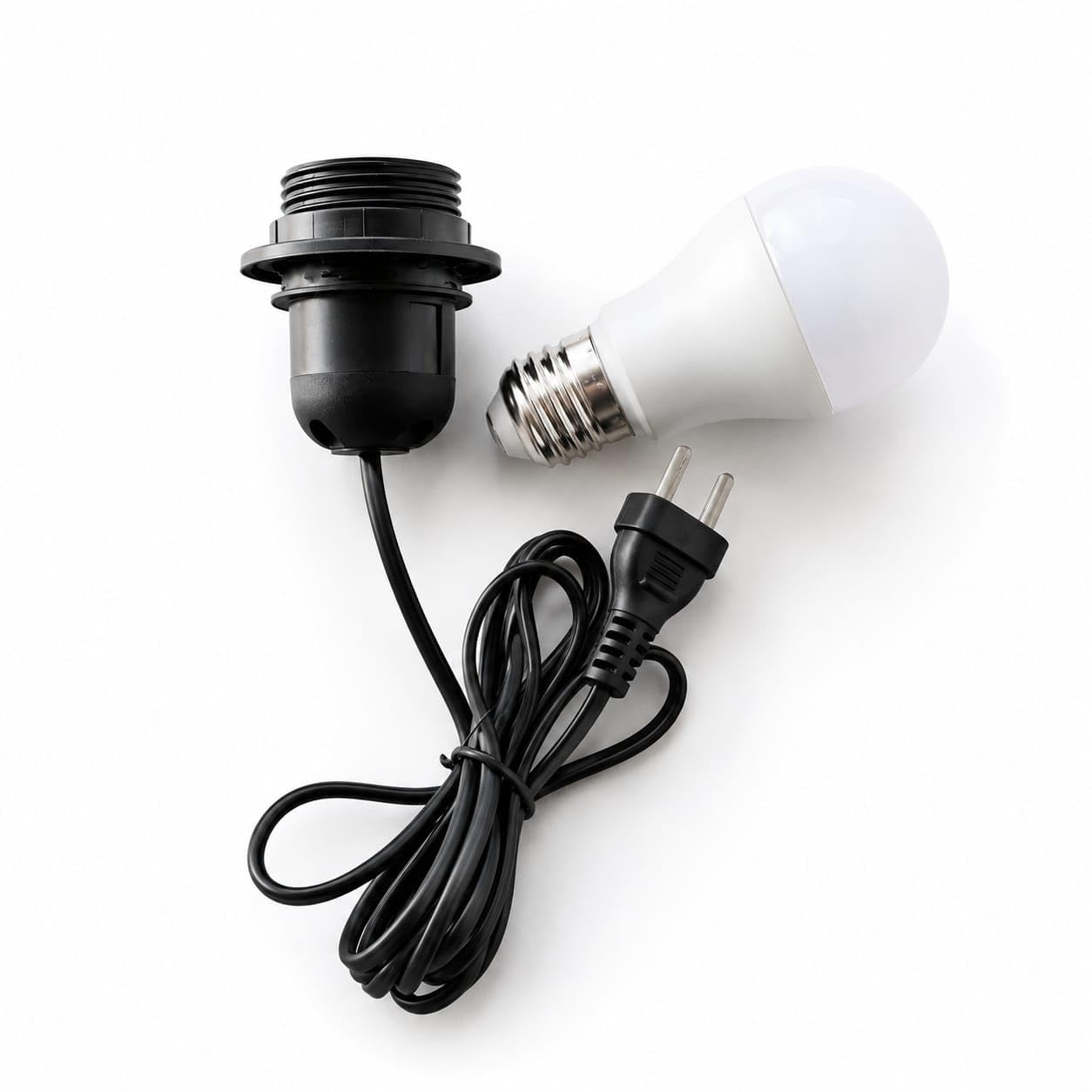 E27 Bulb Holder with Wire and 2-Pin Plug, Ready-to-Use Lamp Holder with Warm White LED Bulb, for Home Decoration and Night Lamp-picture-31