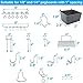 FRIMOONY Pegboard Hooks Assortment with Pegboard Bins, Peg Locks, for Organizing Various Tools, 140 Piece