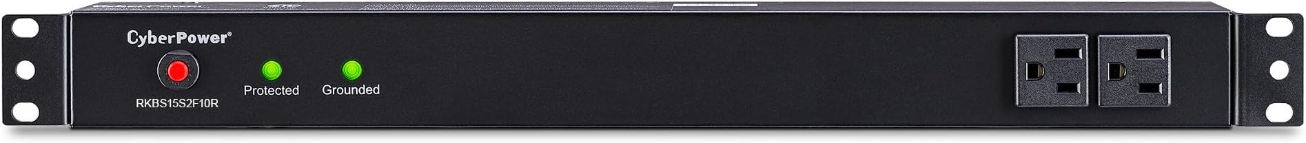 CyberPower RKBS15S2F10R Rackbar Surge Protector, 120V/15A, 12 Outlets, 15 Foot Power Cord, 1U Rackmount, UL Listed