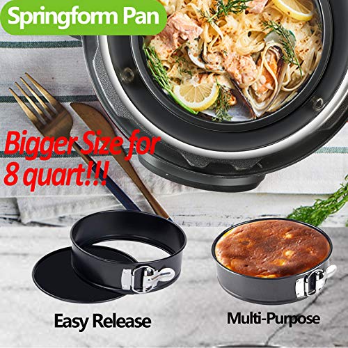 8 Quart Pressure Cooker Accessories Compatible With Instant Pot 8 Qt Only - Steamer Basket, Silicone Sealing Rings, Egg Bites Mold, Glass Lid, Springform Pan, Egg Steamer Rack And More #TOP4