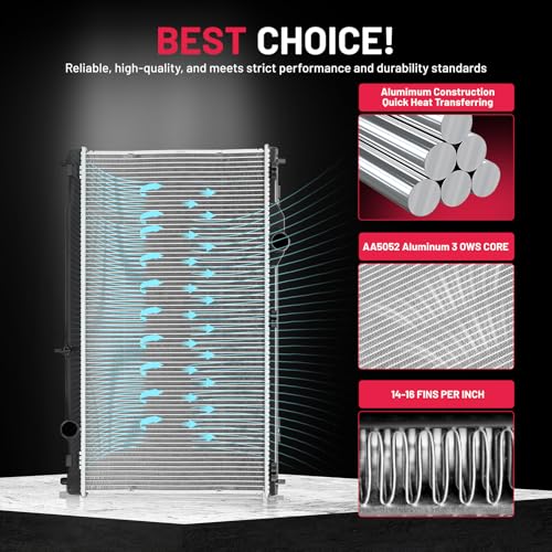 Image of BDFHYK 2968 Aluminum Radiator for Lexus IS250, IS350 2006-2015