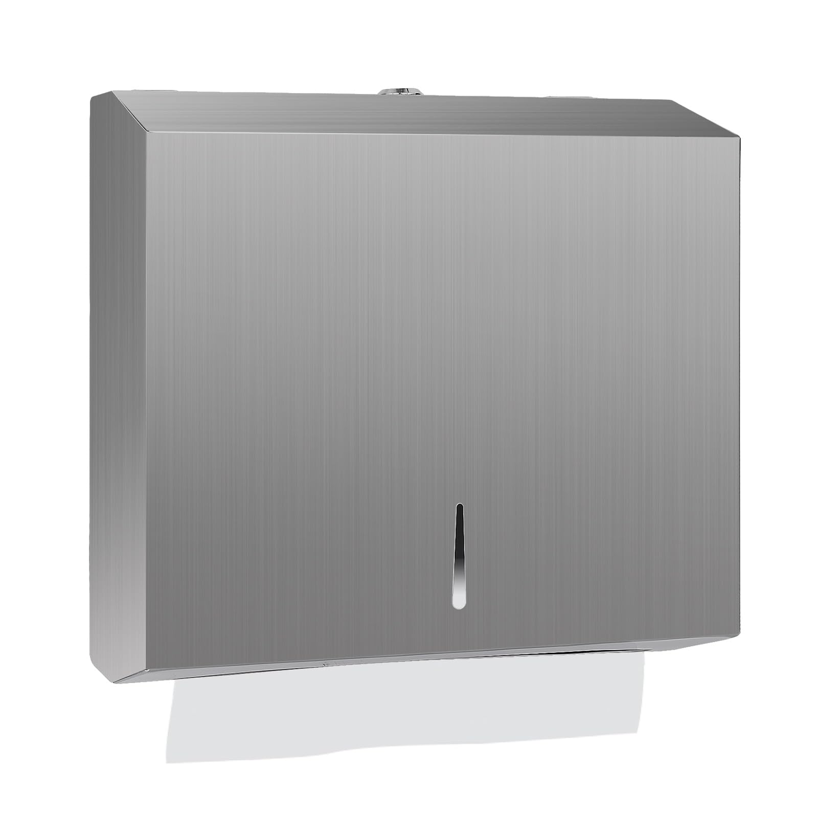 Stardrix Paper Towel Dispenser Wall Mount, Brushed Stainless Steel Commercial Paper Towel Holder with Lock, Large Capacity 250 C Fold/300 Multifold