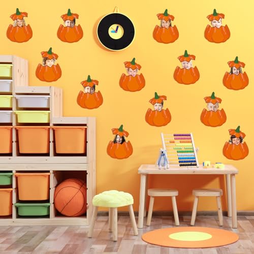 Image of 50 Sets Fall Pumpkin Cutouts Thanksgiving Bulletin Board Decor Autumn Pumpkin Paper Cut-Outs DIY Pumpkin Photo Craft for Classroom Home Party