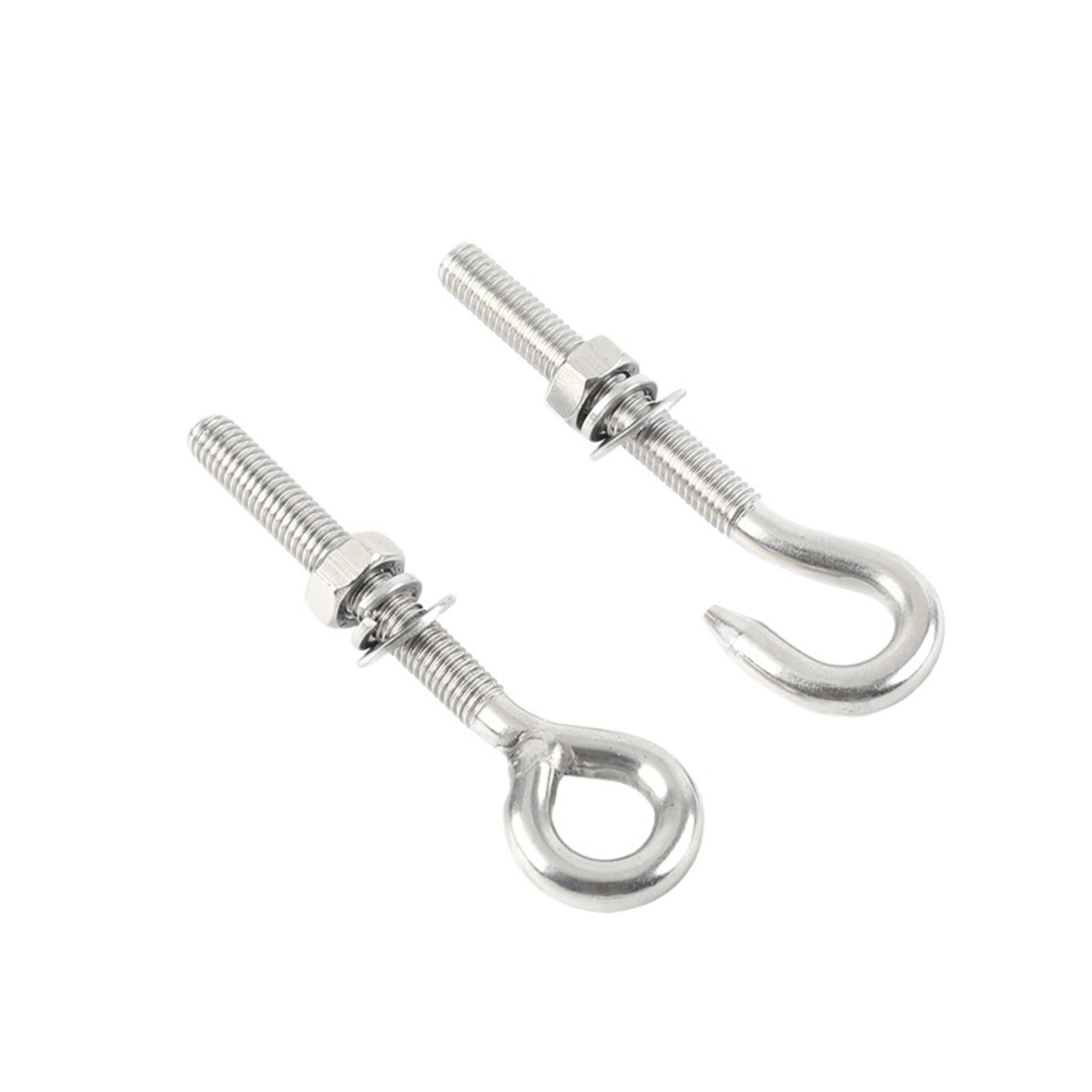Golfari, ganci per golfari, Anello/gancio di sollevamento del bullone della vite dell'occhio di pecora dell'acciaio inossidabile 304 di M5/M6/M8/M10 con le rondelle dei dadi e il gancio chiuso della r