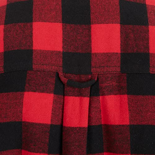 Image of Smith's Workwear Mens Zip-Front Sherpa-Lined Flannel Shirt JacketJacket