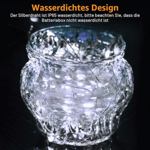 btfarm 6 Stück/3 Modi Lichterkette Batterie, 2M 20 LED Lichterkette Klein – Ansicht 4