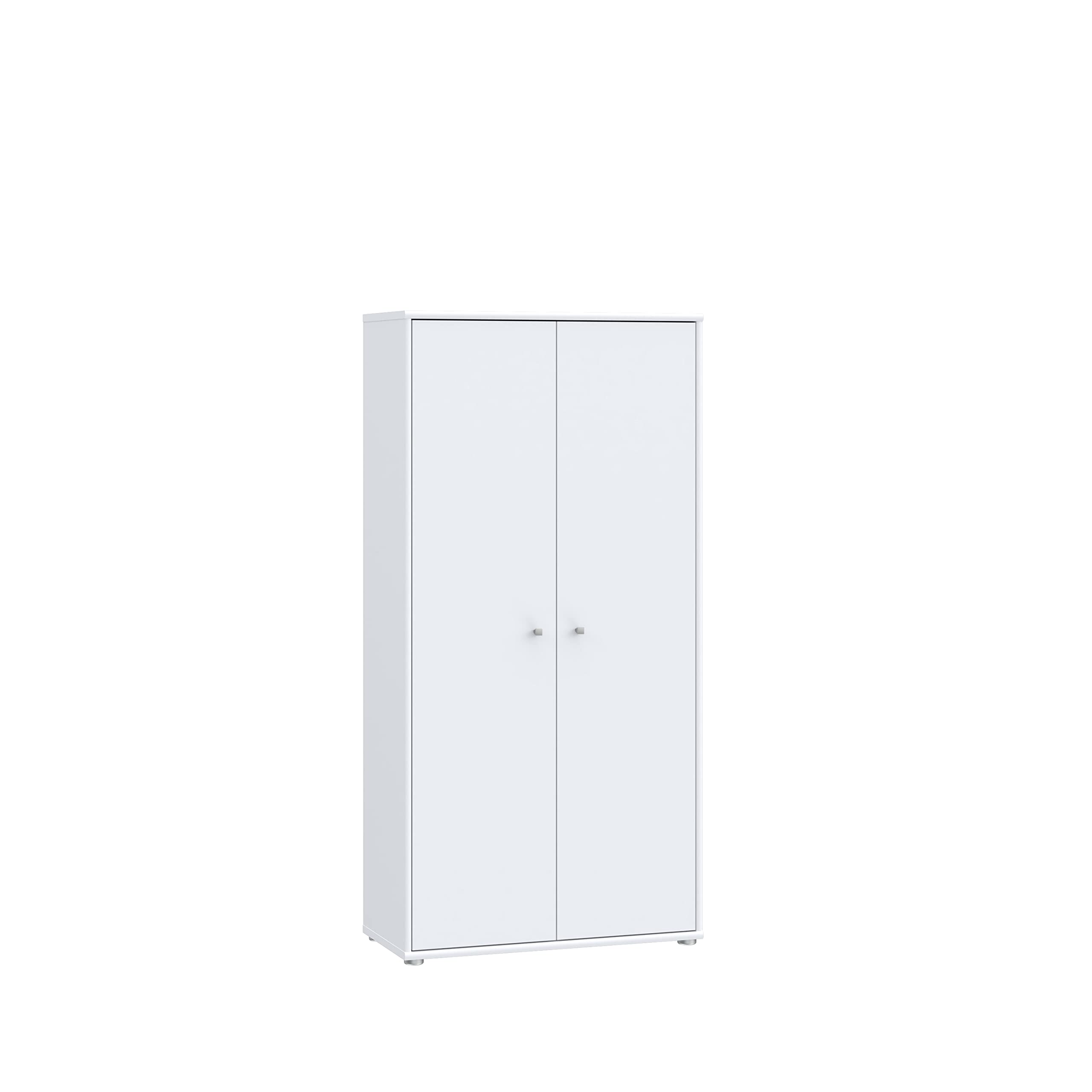 Forte Tempra 2 Kommode mit 2 Türen, Holzwerkstoff, weiß, Bx H xT: 73,7 x 149,5 x 34,8 cm