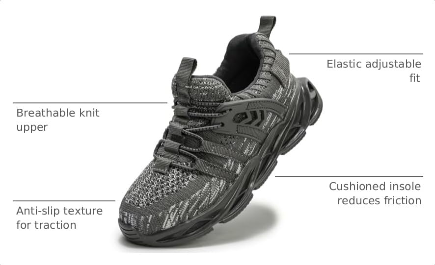 Image of DADAWEN Boys Girls Sneakers Kids Lightweight Breathable Tennis Shoes Strap Running Athletic Shoes for Toddler /Little Kid /Big Kid