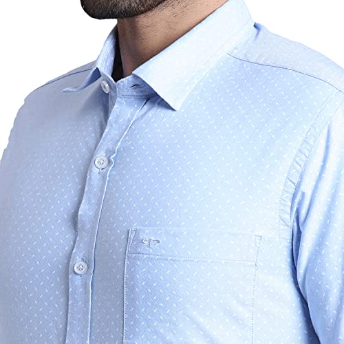 Image of Colorplus Men's Pure Cotton Stripe Pattern Contemporary Fit Spread Collar Full Sleeve Casual Shirt