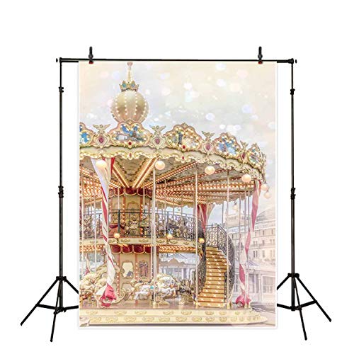 Allenjoy 5x7ft Carousel Backdrop Photography Backdrops Carnival Circus Background Xmas Decoration Photo Studio