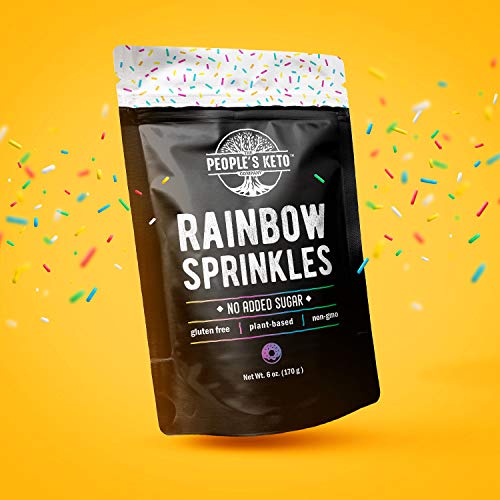 Keto Sprinkles, 6 oz. Larger Value Size, Dye Free, Non-GMO, Plant-Based, Vegan, Gluten Free, All Natural, No Artificial Coloring, Sugar Free Sprinkles, 1g Net Carb (Rainbow, Single Package) - Thumbnail 5