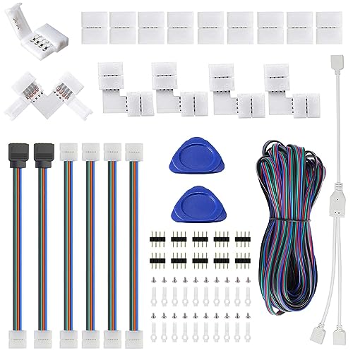 RUNCCI-YUN Connettore Striscia LED,8mm RGB il connettore LED