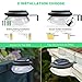 DBF Outdoor Solar Gutter Lights - Solar Fence Lights Outdoor Waterproof LED Deck Lighting Wall Mount Decorative Auto On/Off for Eaves Yard Garage Garden Deck Patio Railing (6 Pack)