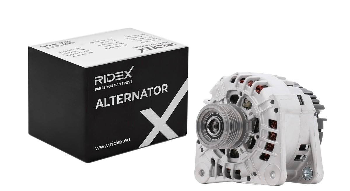 Alternator Generator RIDEX 4G1217 125A 14V Kompatybilny z RENAULT Clio 2 BB0/1/2, CB0/1/2 Logan 1 LS Megane 2 Van/Hatchback KM0/2 Megane 2 nadwozie pełne/kombi KM KANGOO Express FC0/1