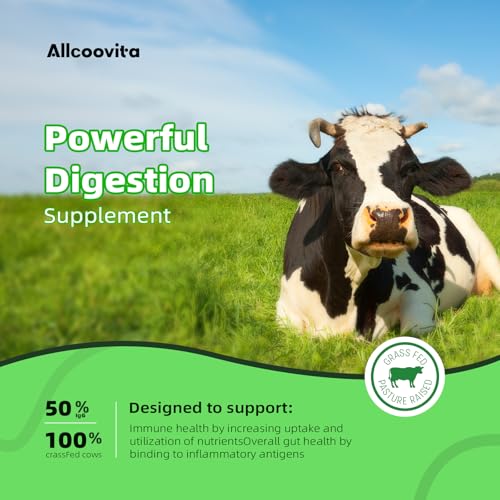 Image of Bovine Colostrum Capsules Supplement 2000mg- 120 Capsules - Gut Health, Muscle Recovery, Energy, Hair, Skin and Immune Supplement | 50% IgG Cow Colostrum for Humans | Superfood, Gluten Free.