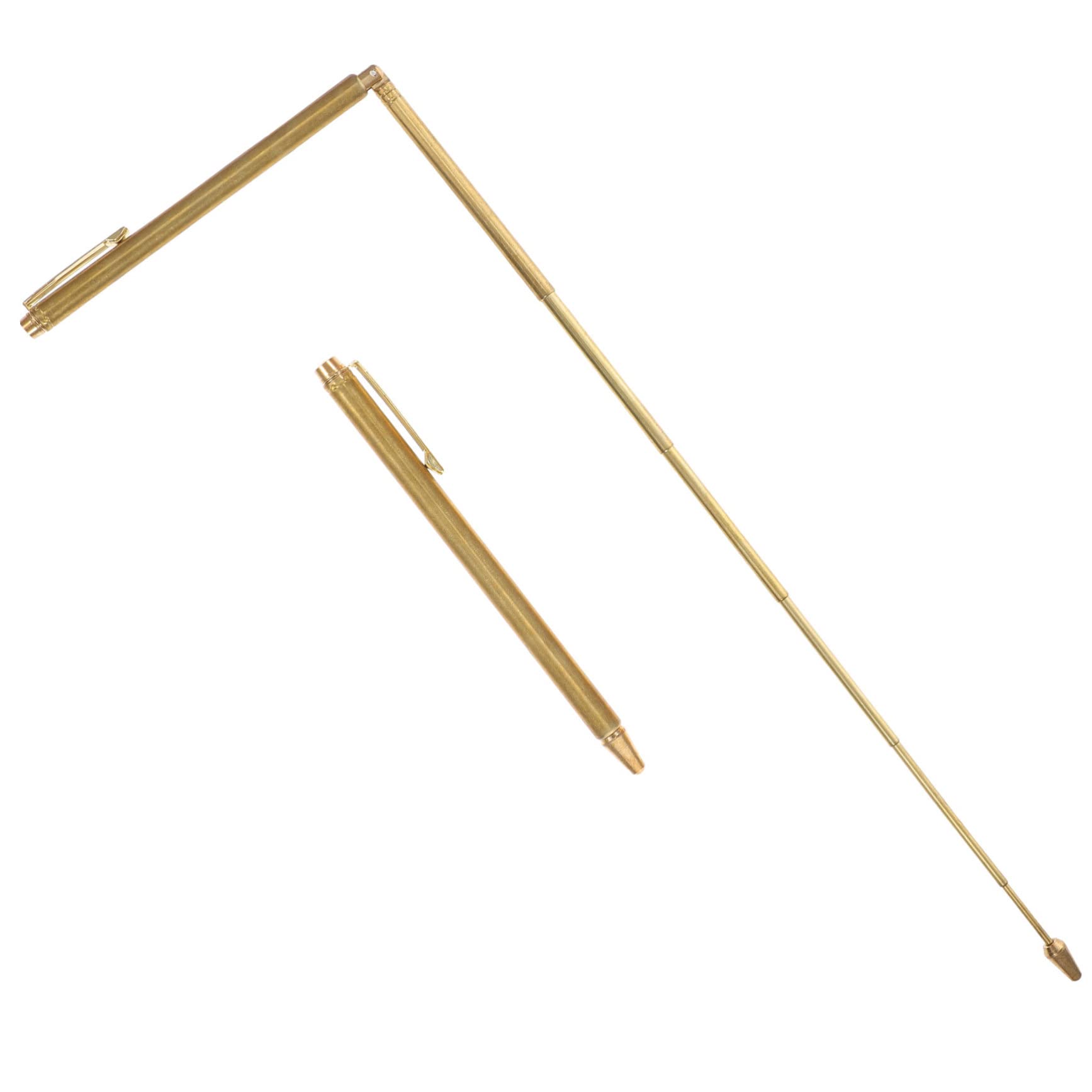 GARVALON 2pcs Water Finding Dowsing Rods Telescoping Feng Shui Probe Rods Copper Material Portable for Home Use
