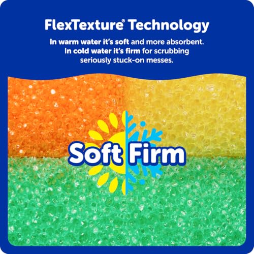 Image of Scrub Daddy Colors - Kitchen Sponge Variety Pack - Scratch-Free Multipurpose Dish Sponges - BPA Free & Made with Polymer Foam - Stain & Odor Resistant (3 Count, 2 Pack)