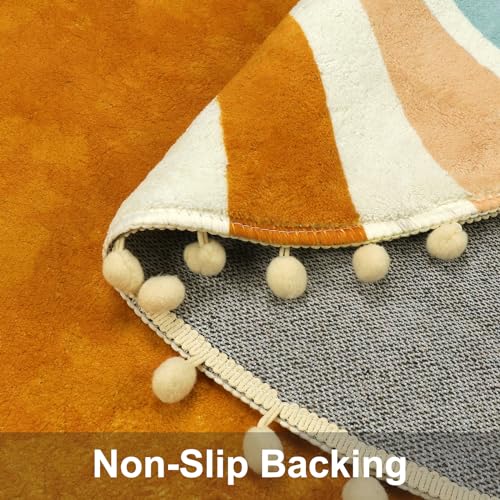 Livebox Boho Rug 6Ft Large Round Rug For Nursery Room thumb #2