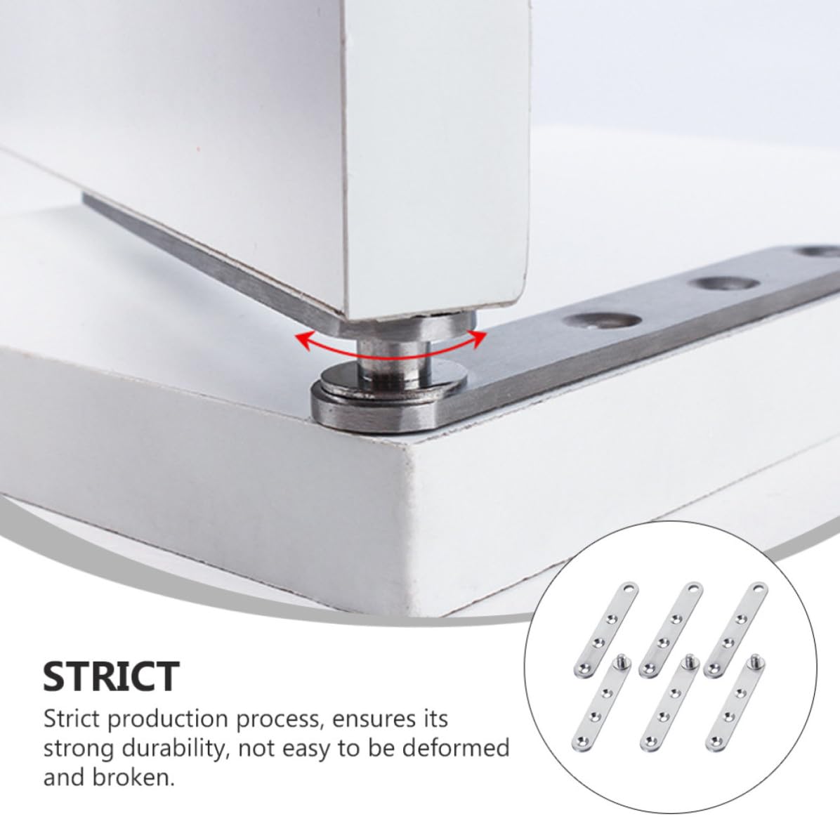 Bisagra de Acero Inoxidable para Muebles, 6 Unidades, Rotación 360°