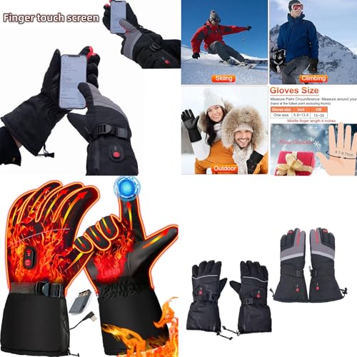 Guantes calefactables de invierno con pantalla táctil, el regalo ideal para esquiadores 3
