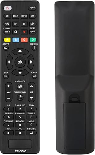Miniatura 2 de Mando a distancia universal de TV para Samsung, RCA, JVC, Magnavox, TCL, Philips, Sony, Panasonic, Toshiba, Hitachi, Vizio, Hisense, Seiki, Sanyo,